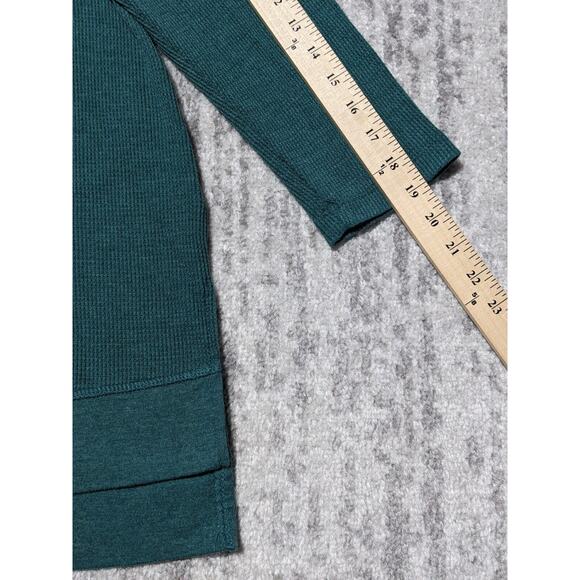 Woman Within Pullover Sweater Women Size 18/20 Green Cowl Neck Hi-Low Hem Knit - Picture 10 of 12